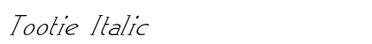 Tootie Italic Font