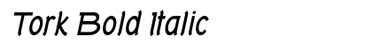 Tork Bold Italic Preview