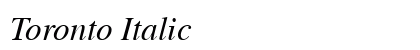 Toronto Italic Preview