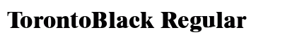 TorontoBlack Regular preview