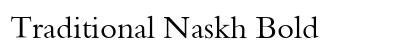 Traditional Naskh Bold preview
