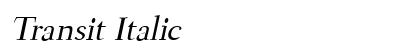 Transit Italic preview