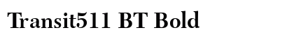 Transit511 BT Bold preview