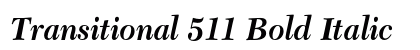 Transitional 511 Bold Italic Preview