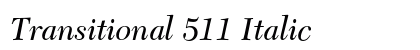 Transitional 511 Italic preview