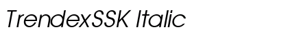 TrendexSSK Italic Preview
