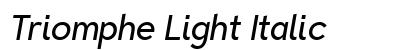 Triomphe Light Italic Preview