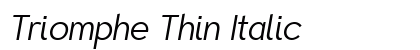 Triomphe Thin Italic Preview