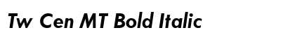 Tw Cen MT Bold Italic Preview