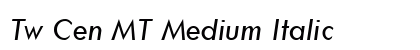 Tw Cen MT Medium Italic Preview