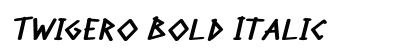 Twigero Bold Italic Preview