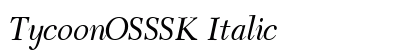 TycoonOSSSK Italic preview