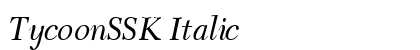 TycoonSSK Italic preview