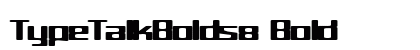 TypeTalkBold58 Bold preview