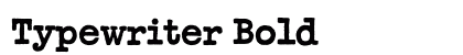 Typewriter Bold preview