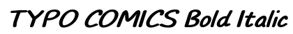 TYPO COMICS Bold Italic DEMO Regular preview