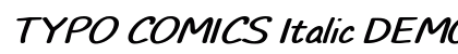TYPO COMICS Italic DEMO Regular preview