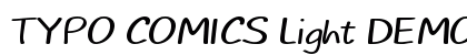 TYPO COMICS Light DEMO Regular preview