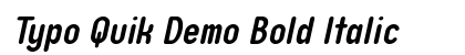 Typo Quik Demo Bold Italic Preview