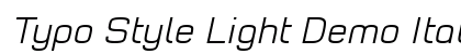 Typo Style Light Demo Italic preview