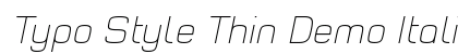 Typo Style Thin Demo Italic preview