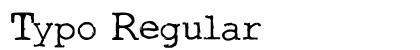 Typo Regular preview