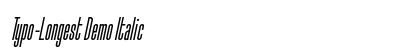 Typo-Longest Demo Italic preview