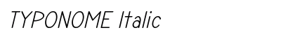 TYPONOME Italic preview