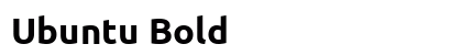 Ubuntu Bold Font