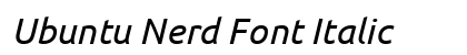 Ubuntu Nerd Font Italic Preview