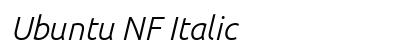 Ubuntu NF Italic Preview
