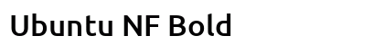 Ubuntu NF Bold preview