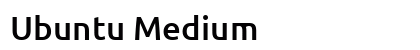 Ubuntu Medium Font