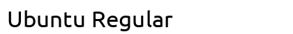 Ubuntu Regular Font