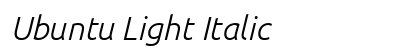 Ubuntu Light Italic Font