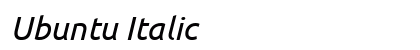 Ubuntu Italic Font