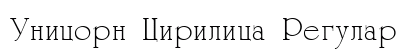 Unicorn Cirilica Regular preview