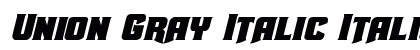 Union Gray Italic Italic preview