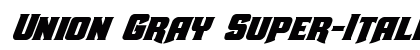 Union Gray Super-Italic Italic preview