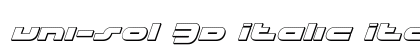 uni-sol 3D Italic Italic preview