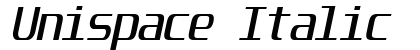 Unispace Italic preview