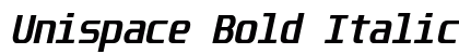 Unispace Bold Italic Preview