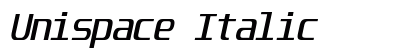 Unispace Italic preview