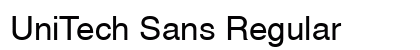 UniTech Sans Regular preview