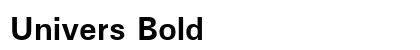 Univers Bold preview