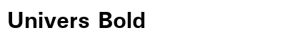 Univers Bold preview