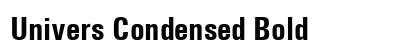 Univers Condensed Bold preview