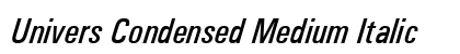 Univers Condensed Medium Italic Preview