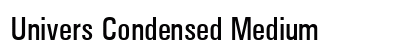 Univers Condensed Medium preview