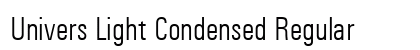 Univers Light Condensed Regular preview